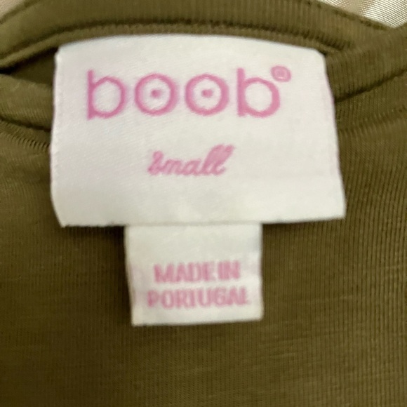 Boob Design Maternity Nursing Twist Short Sleeved Dress Forest Green Size Small - Picture 9 of 12